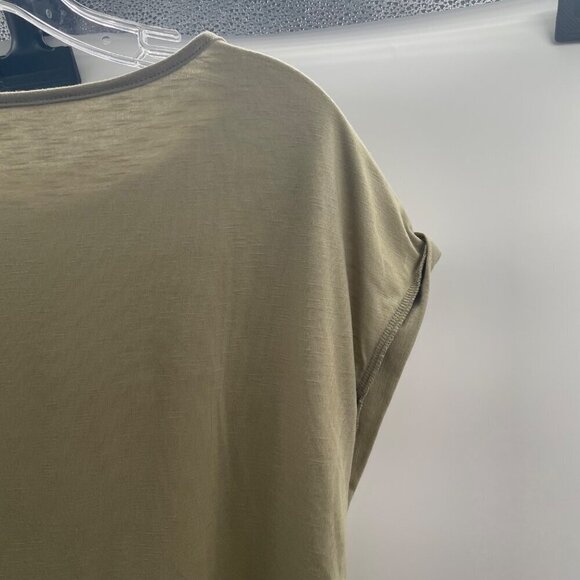 Shein Womens Blouse Short Crochet Sleeve Size Medium Light Green New - Picture 7 of 12